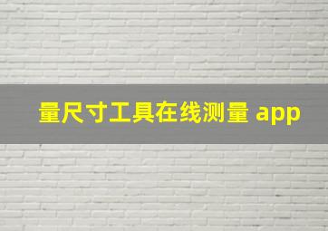 量尺寸工具在线测量 app